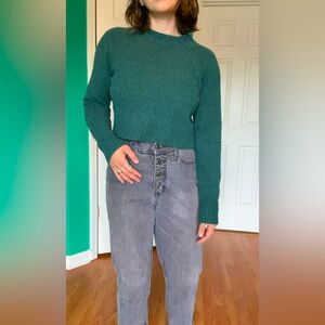 Super Soft Cropped Teal Sweater